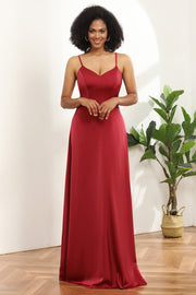 Chiffon Lace-up Back Bridesmaid Dress