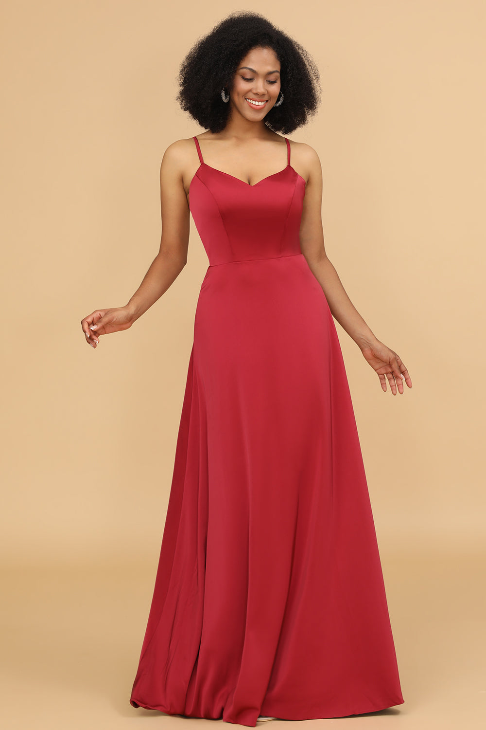 Chiffon Lace-up Back Bridesmaid Dress