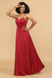 Chiffon Lace-up Back Bridesmaid Dress
