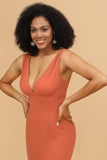 V-neck Mermaid Chiffon Bridesmaid Dress
