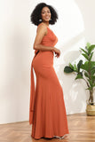 V-neck Mermaid Chiffon Bridesmaid Dress
