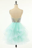 Pink Beaded Short Tulle Dress