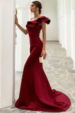 One-Shoulder Mermaid Black Ball Dress