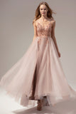 V-neck Long Ball Dress With Slit