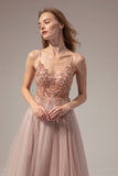 V-neck Long Ball Dress With Slit