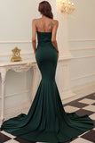Black Strapless Sweetheart Form-Fitting Mermaid Long Ball Dress