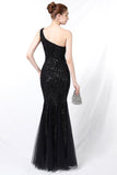 Mermaid One-Shoulder Ball Dress with Appliques