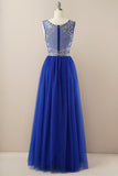 Beading Tulle Long Ball Dress