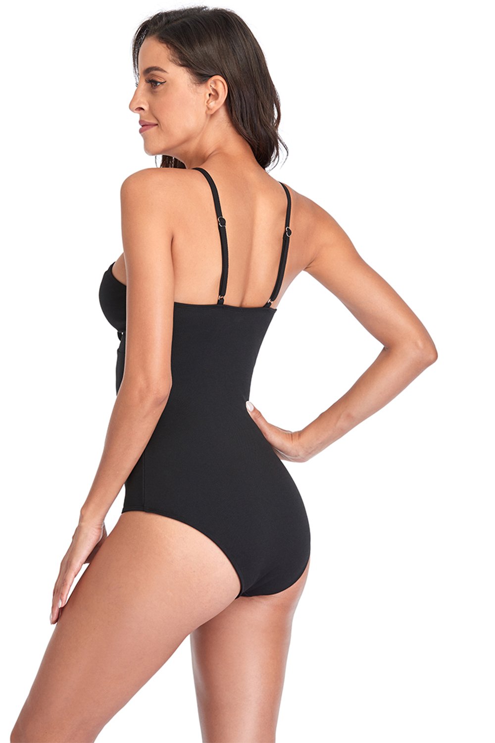 Halter Open Back One-Piece Swimwear