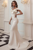 One Shoulder Mermaid Burgundy Ball Dress