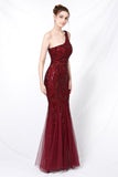 Mermaid One-Shoulder Ball Dress with Appliques