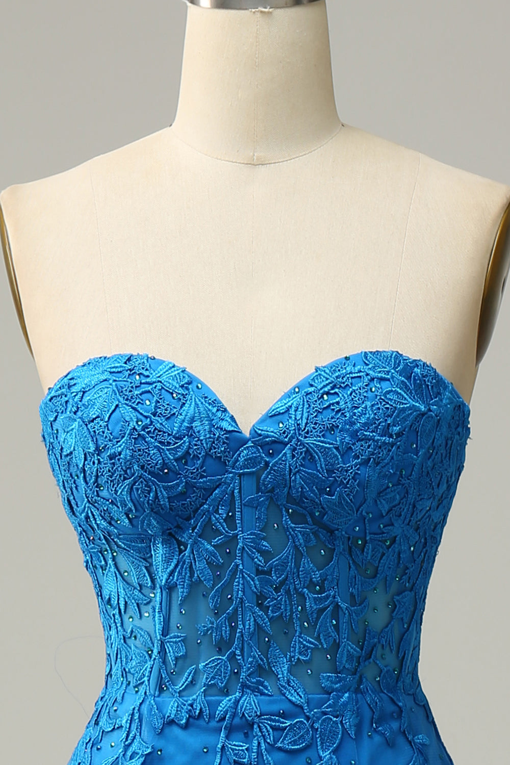 Royal Blue Mermaid Sweetheart Long Ball Dress with Criss Cross Back