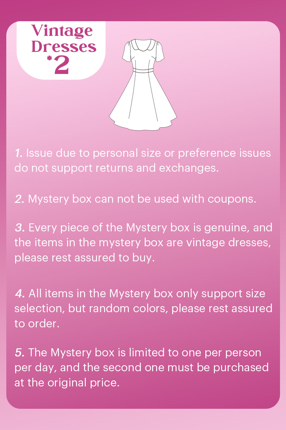 ZAPAKA MYSTERY BOX of 2Pc Vintage Dresses