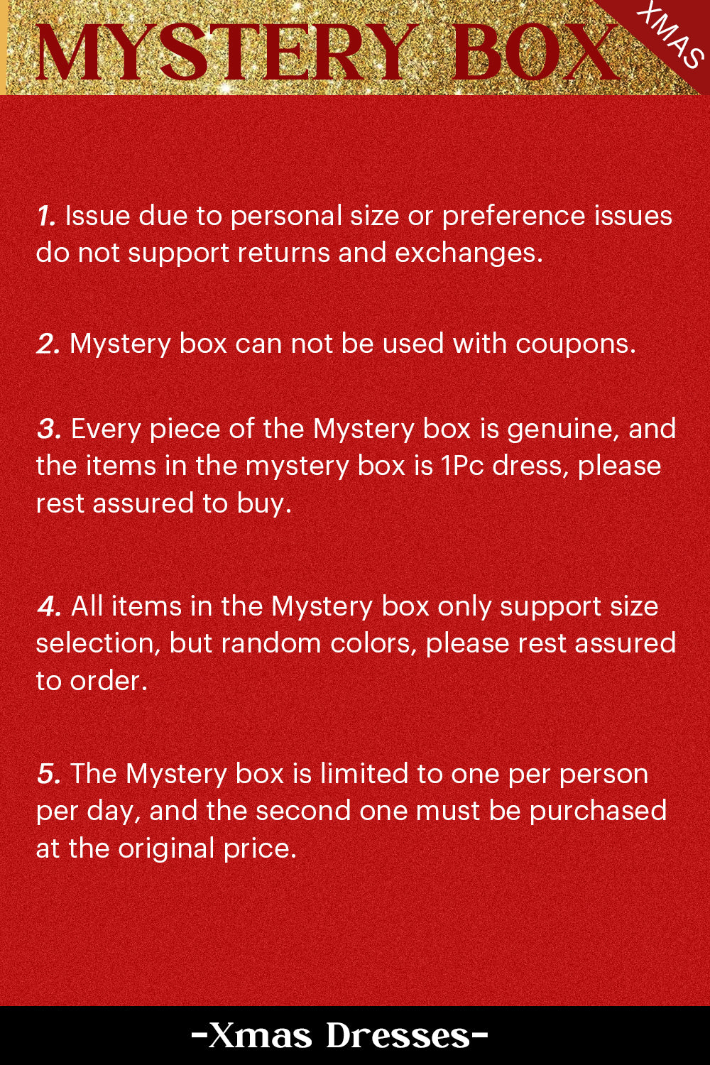 ZAPAKA MYSTERY BOX of 1Pc Xmas Dress