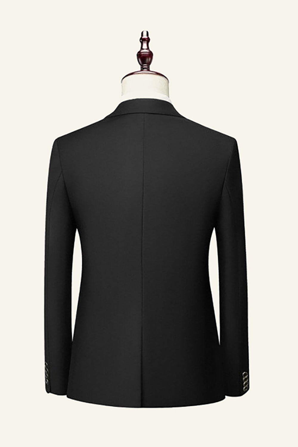 Black Notched Lapel 3 Piece Men's Wedding Suits