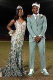 Mint 3 Piece Notched Lapel Men Ball Wedding Suits
