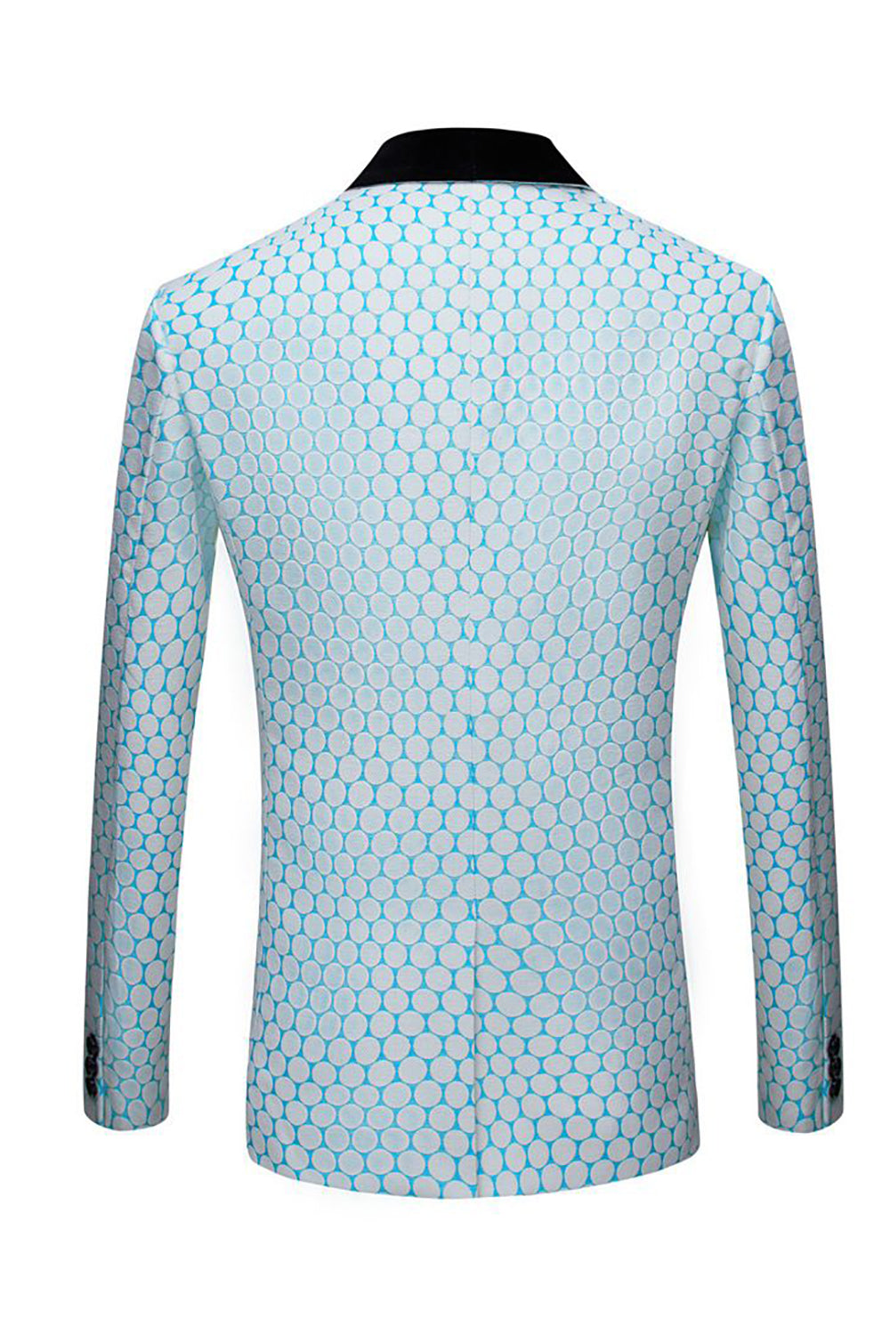 Biege Dots Jacquard 2 Piece Men's Ball Suits