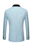 Biege Dots Jacquard 2 Piece Men's Ball Suits