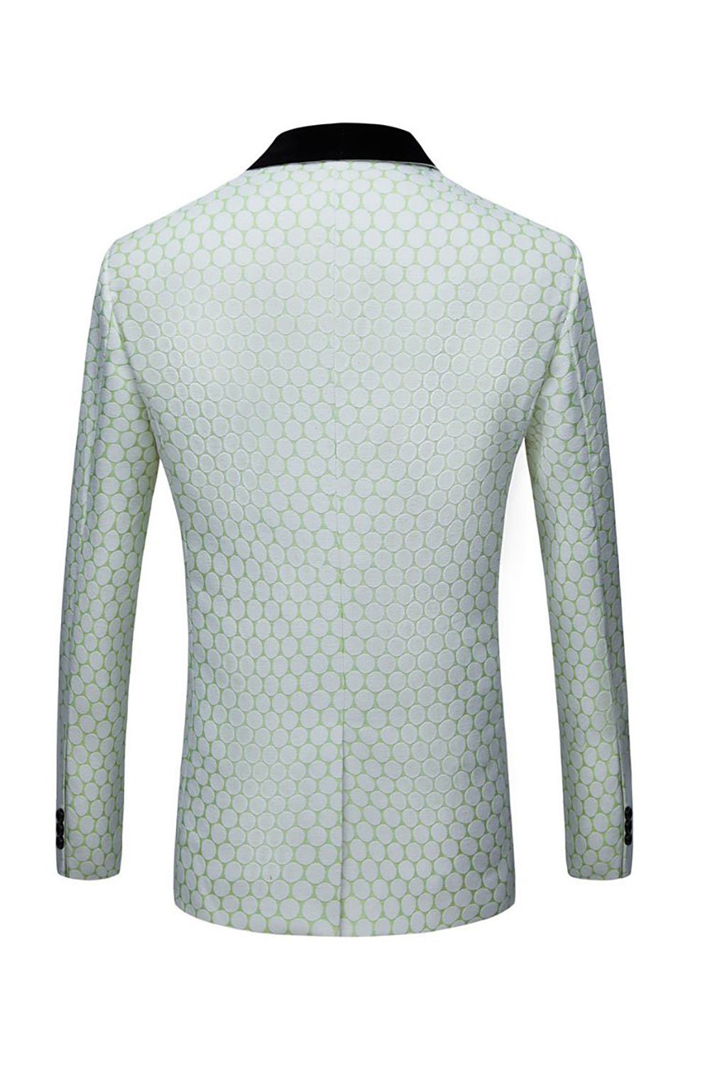 Biege Dots Jacquard 2 Piece Men's Ball Suits