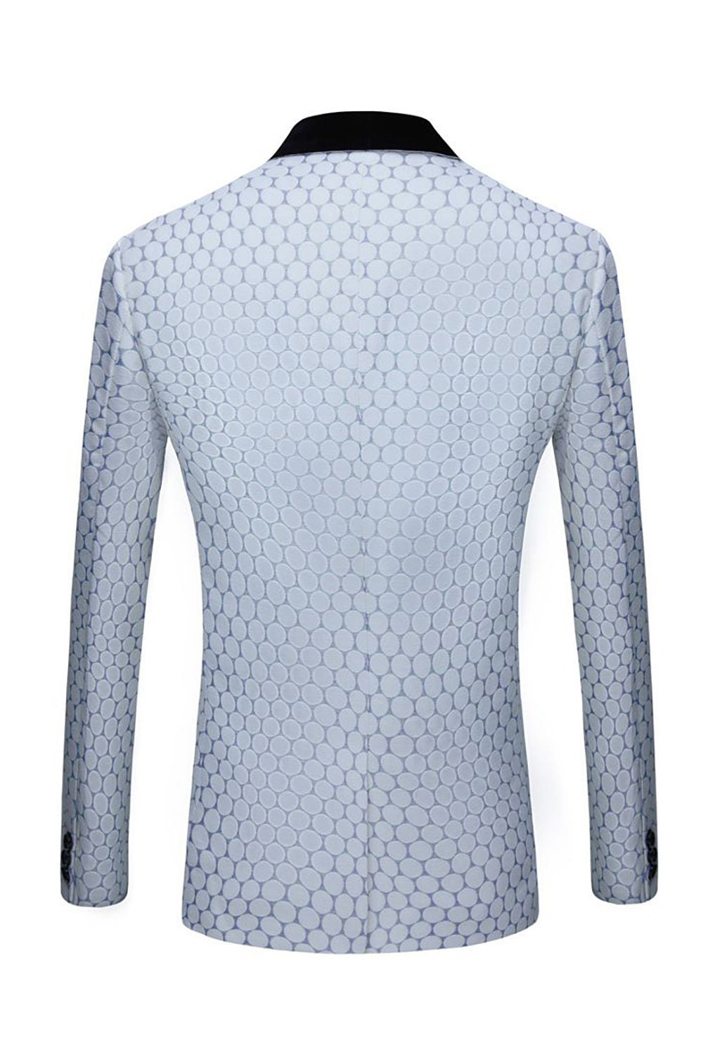 Biege Dots Jacquard 2 Piece Men's Ball Suits