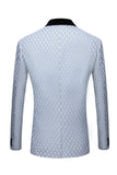 Biege Dots Jacquard 2 Piece Men's Ball Suits
