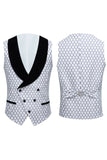 Biege Dots Jacquard 2 Piece Men's Ball Suits