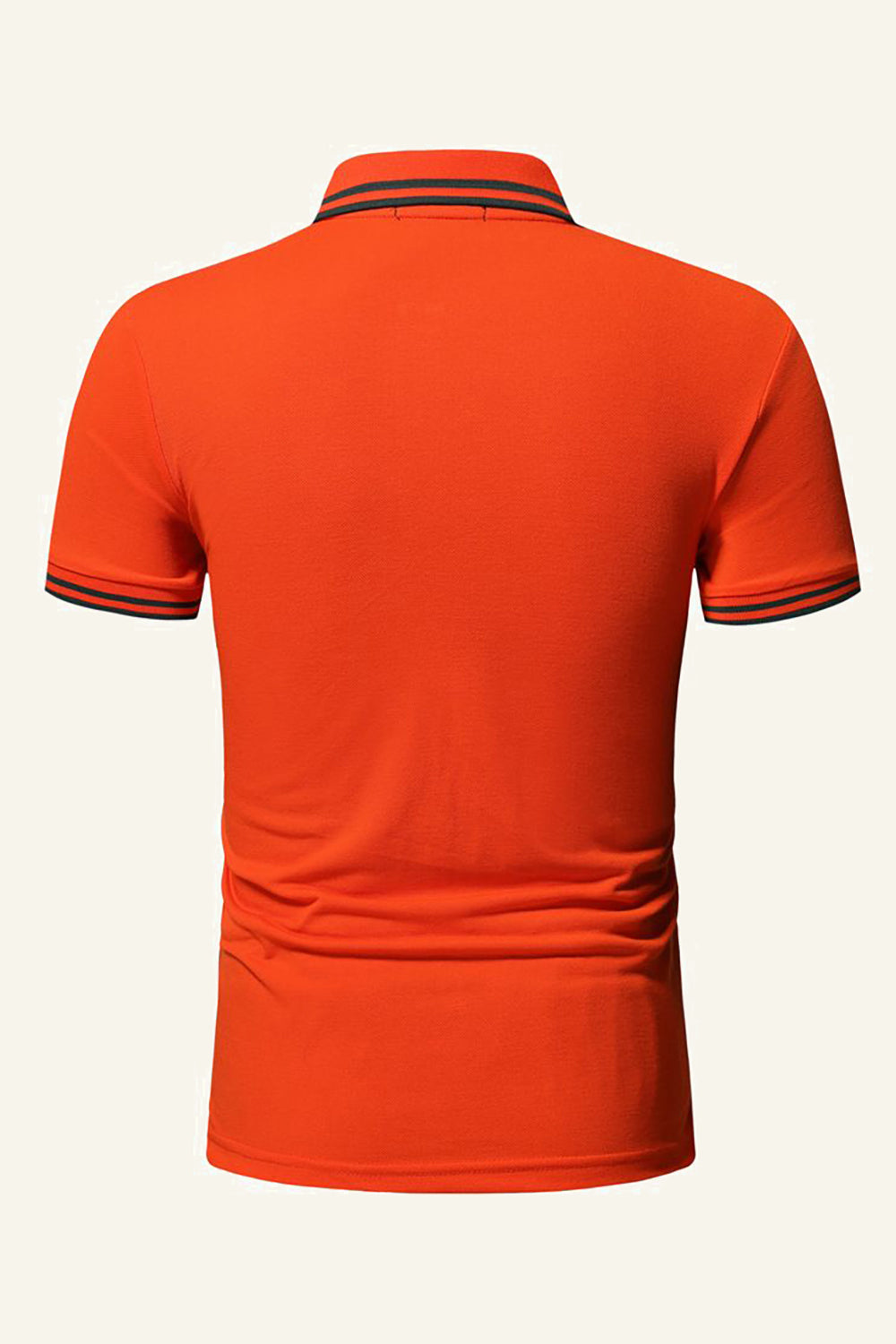 Slim Fit Short Sleeves Navy Polo Shirt