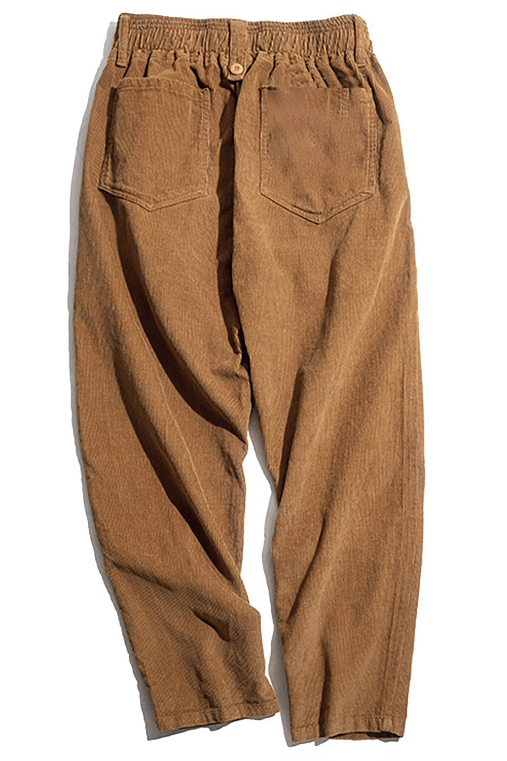 Men's Black Relaxed Fit Elastic Waist Cargo Pant