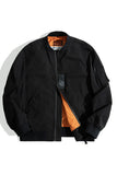 Men's Army Green Zip Loose Bomber Jackets
