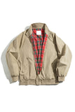 Men's Light Khaki Zip Casual Bomber Jackets