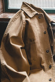 Men's Khaki Button Down Shirt Jacket With Pockets