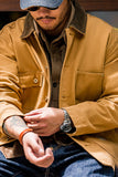 Men's Turmeric Button Down Loose Trucker Jacket