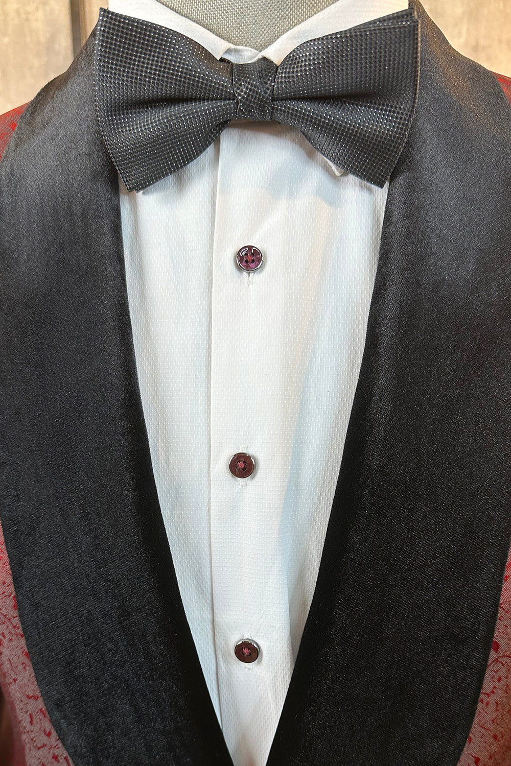 Glitter Burgundy Jacquard Shawl Lapel Men's Prom Suits