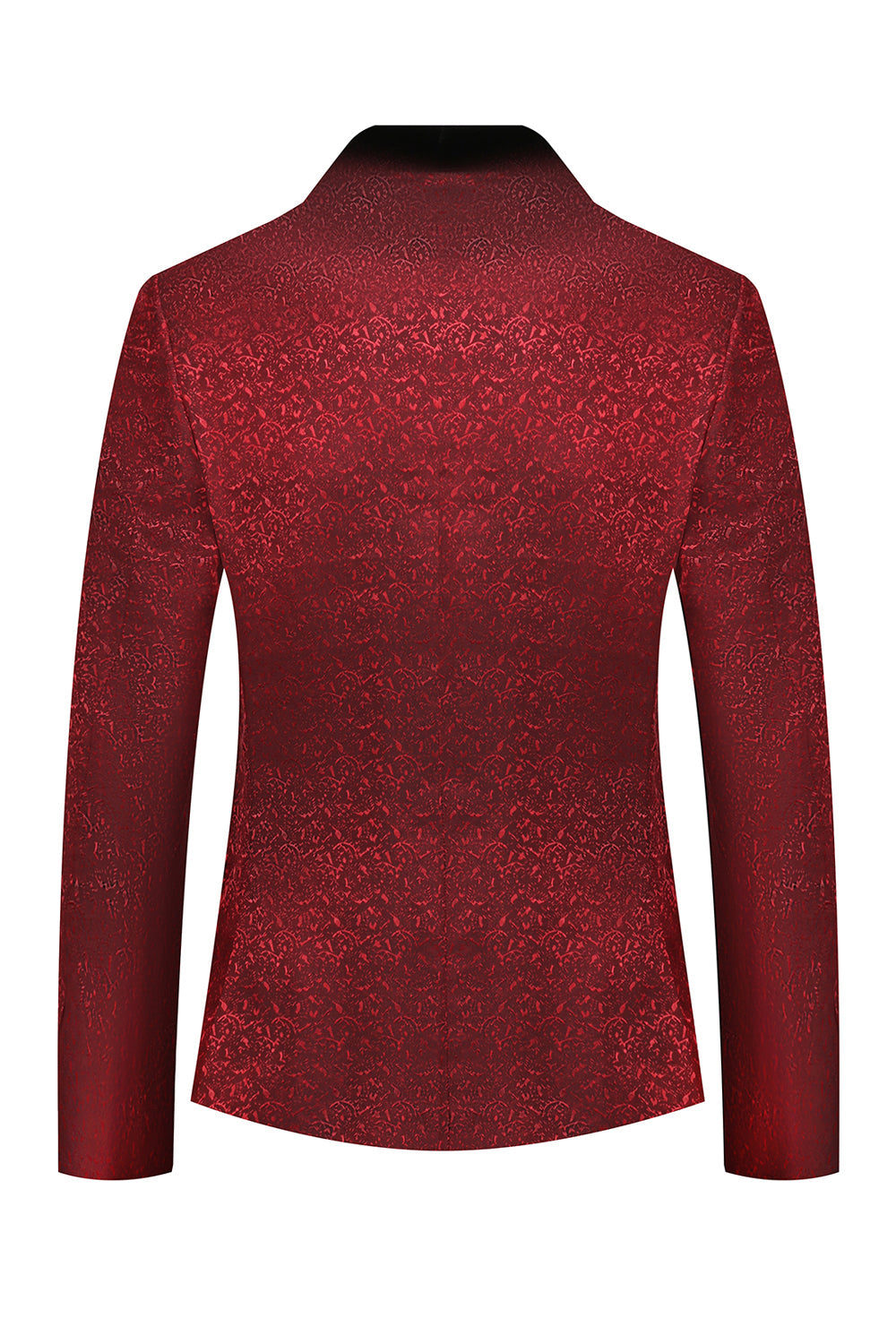 Red Jacquard 2 Piece Men's Prom Suits