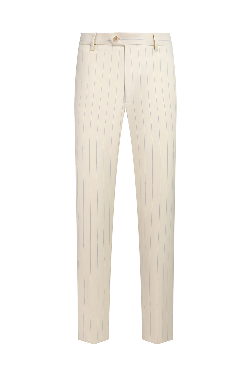 White 3 Piece Pinstriped Men Prom Suits