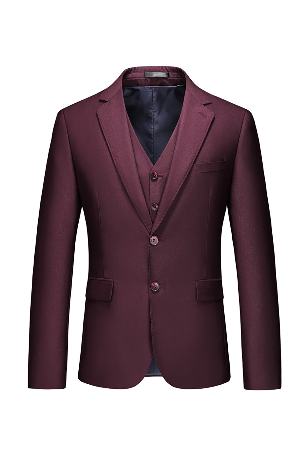 Notched Lapel Two Buttons Black Men's Ball Suits