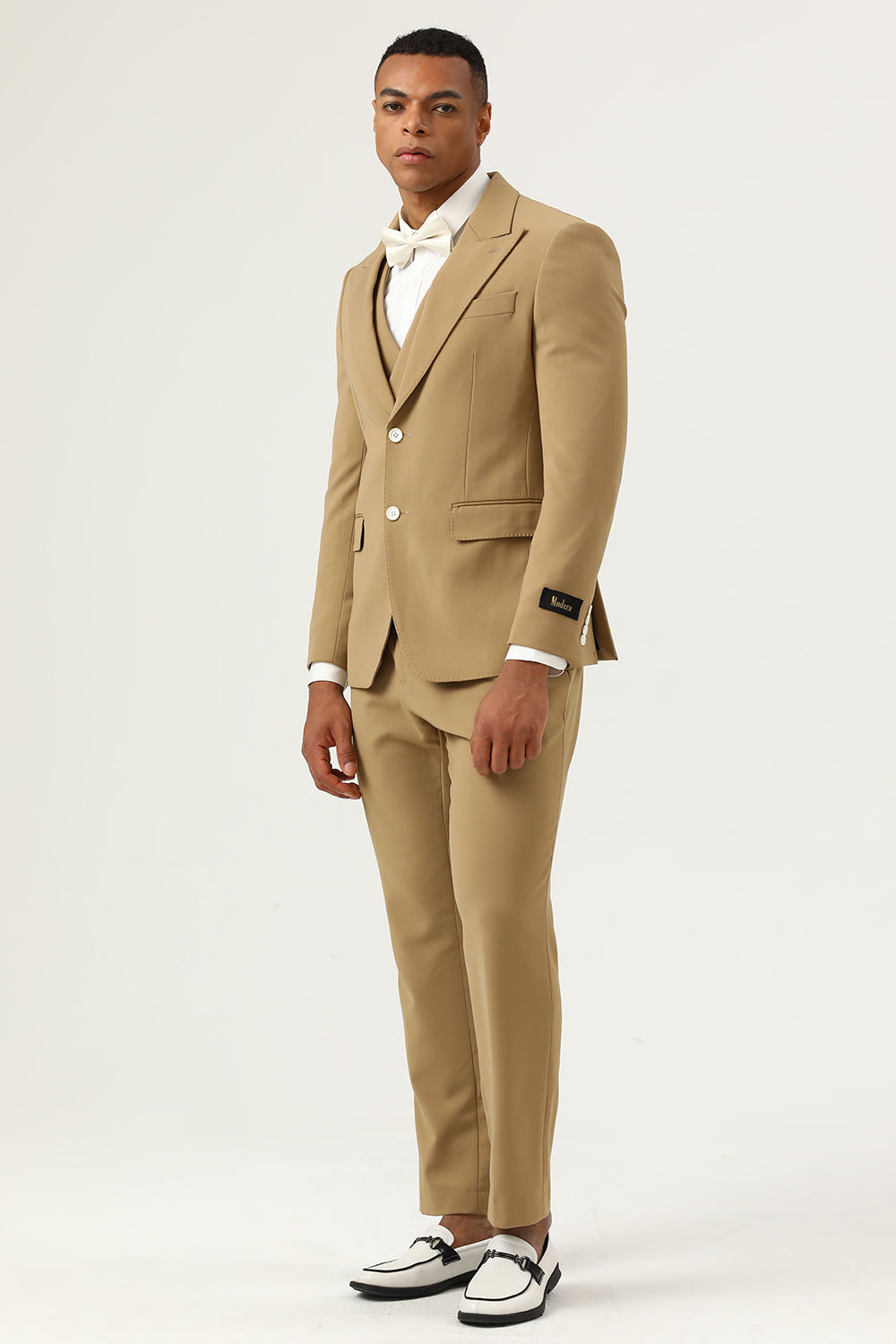 3 Piece Brown Single Breasted Peak Lapel Men's Ball Suits