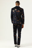 Black Notched Lapel Double Breasted Men's Ball Suits
