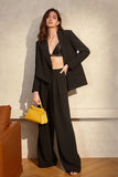 Black Asymmetrical Oversized Ball Blazer For Women