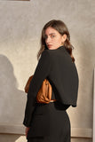 Black Asymmetrical Oversized Ball Blazer For Women