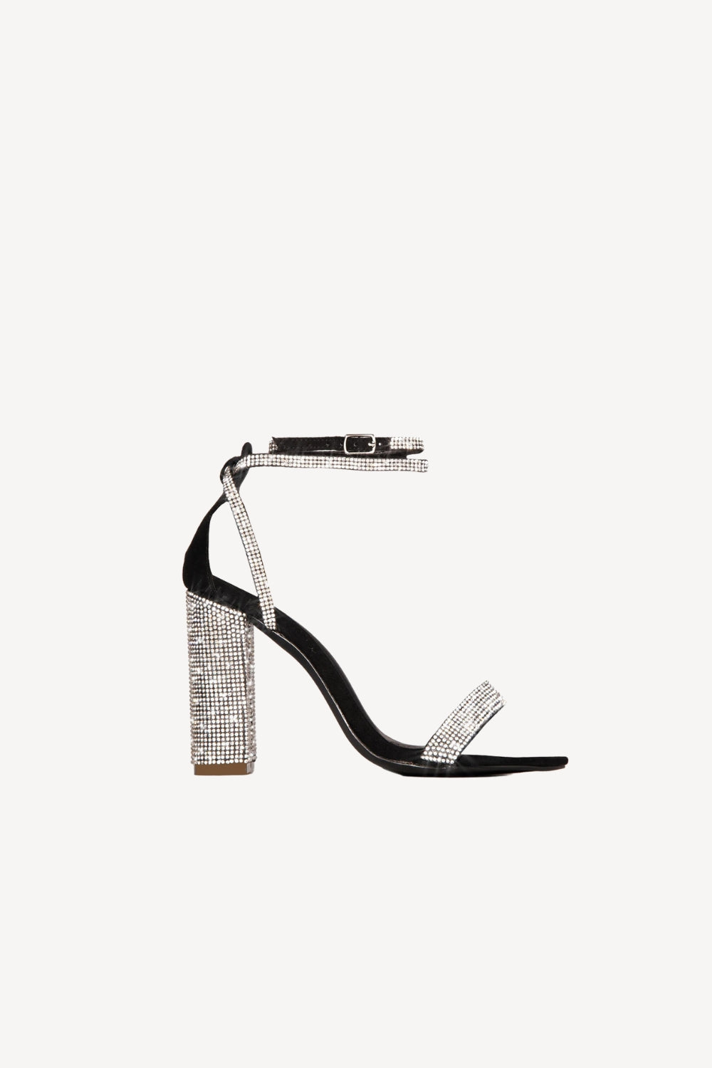 Rhinestone One Buckle Sexy Chunky Heel High Heel Sandals Pumps