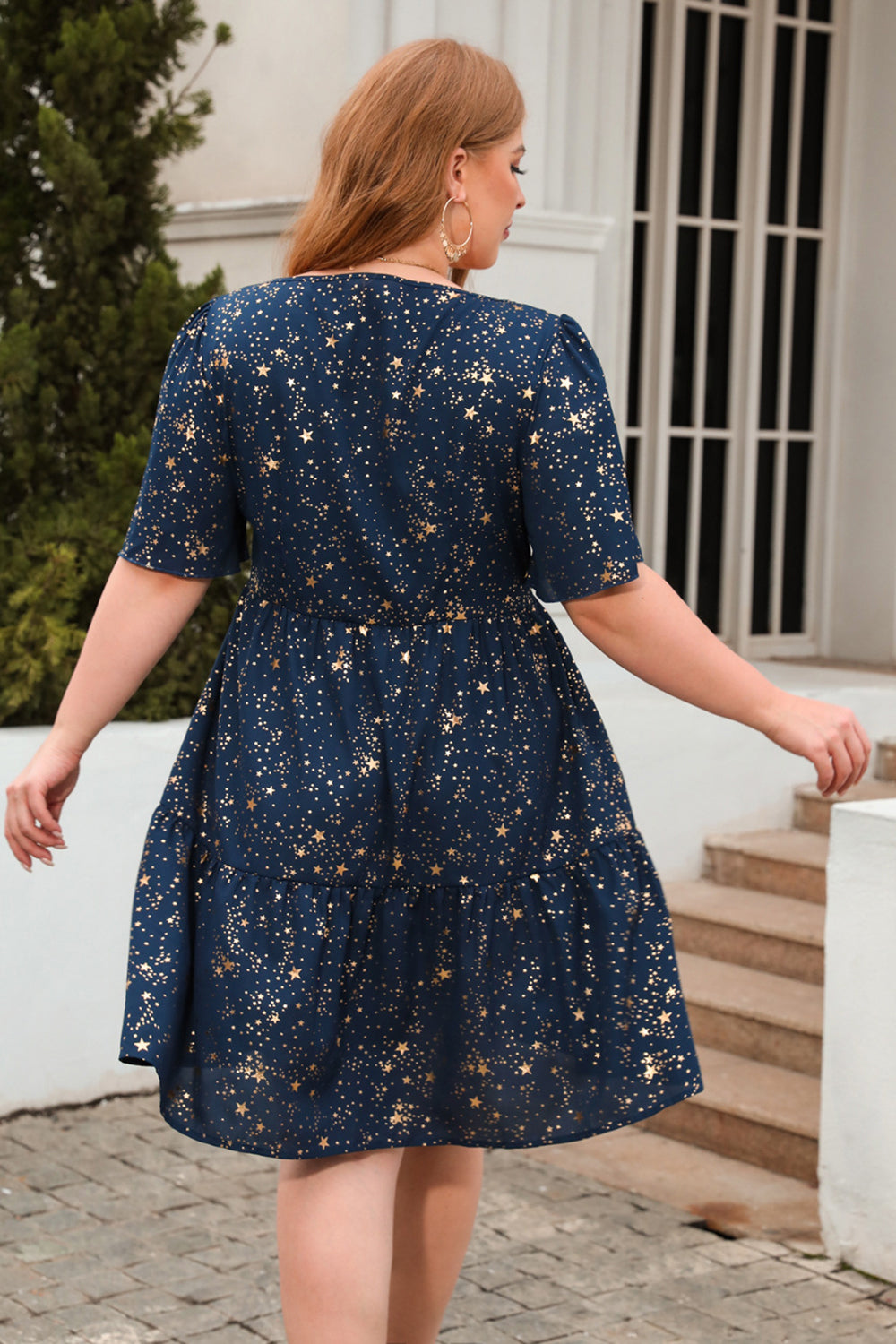 Green A Line Square Neck Velvet Plus Size Xmas Dress