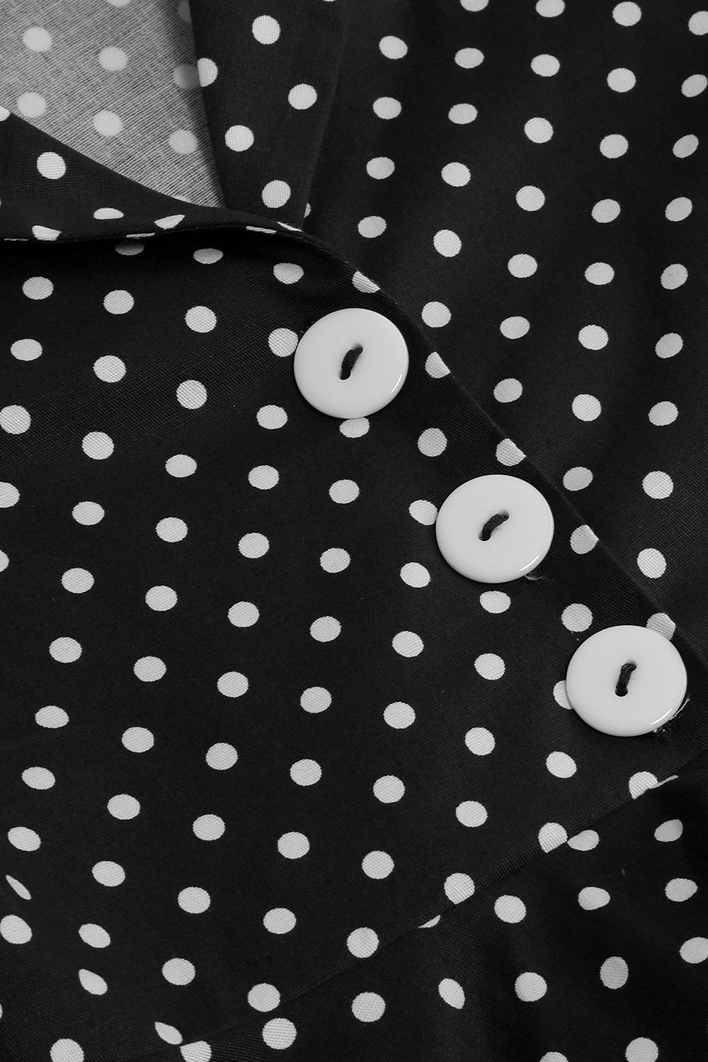 Black Vintage Polka Dots Girls' Dress