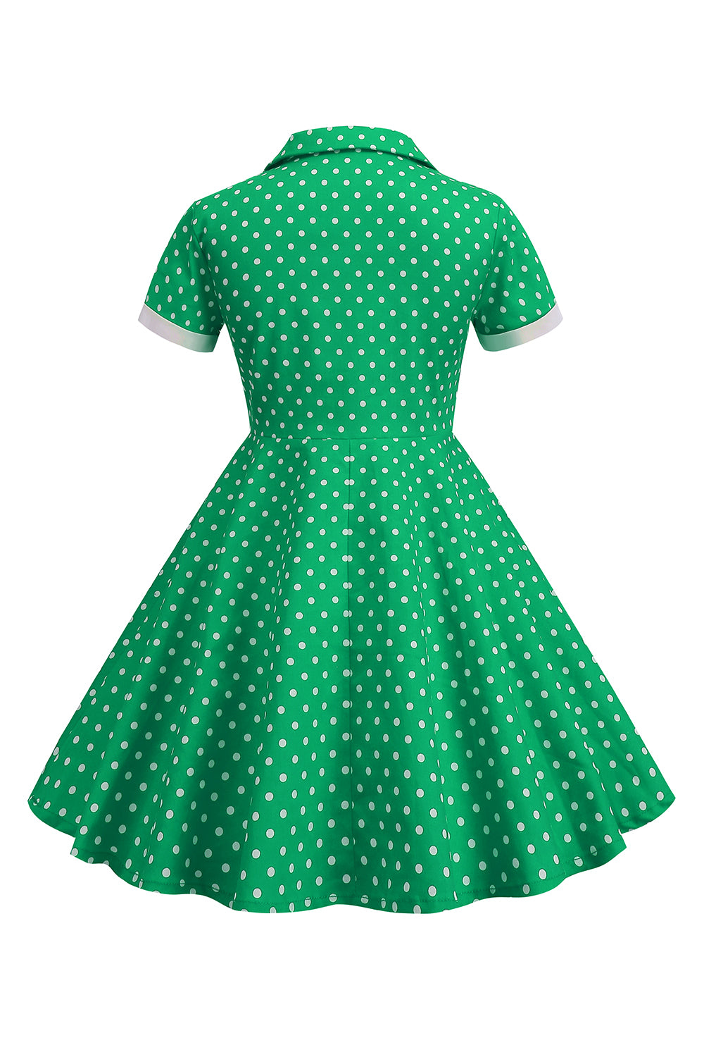 Black Vintage Polka Dots Girls' Dress