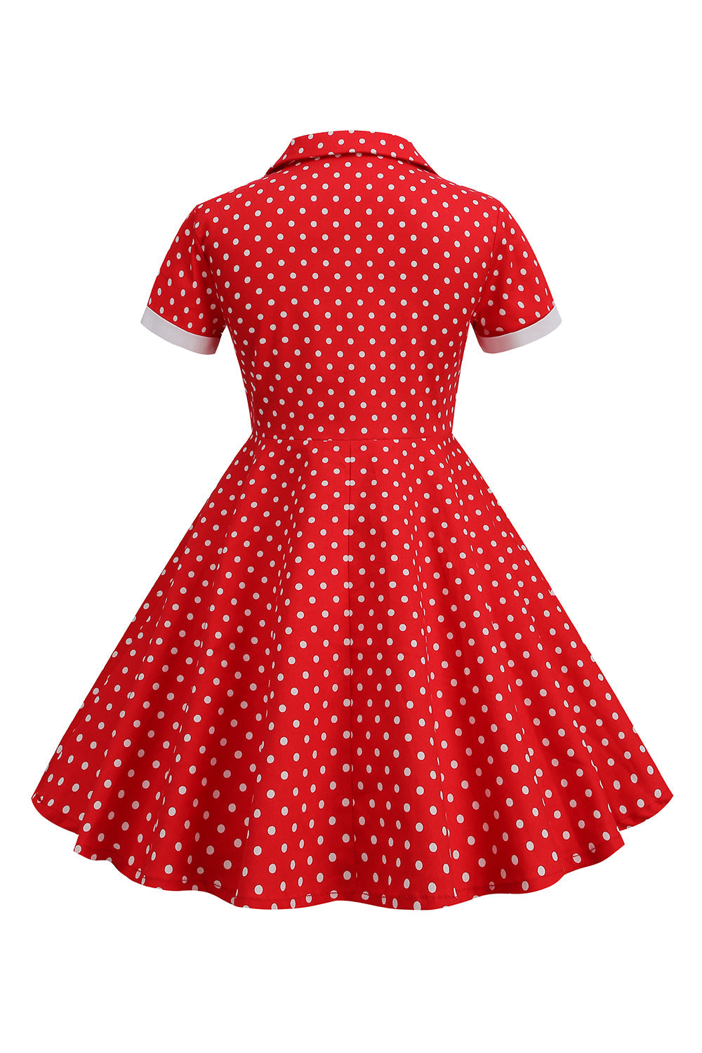 Black Vintage Polka Dots Girls' Dress