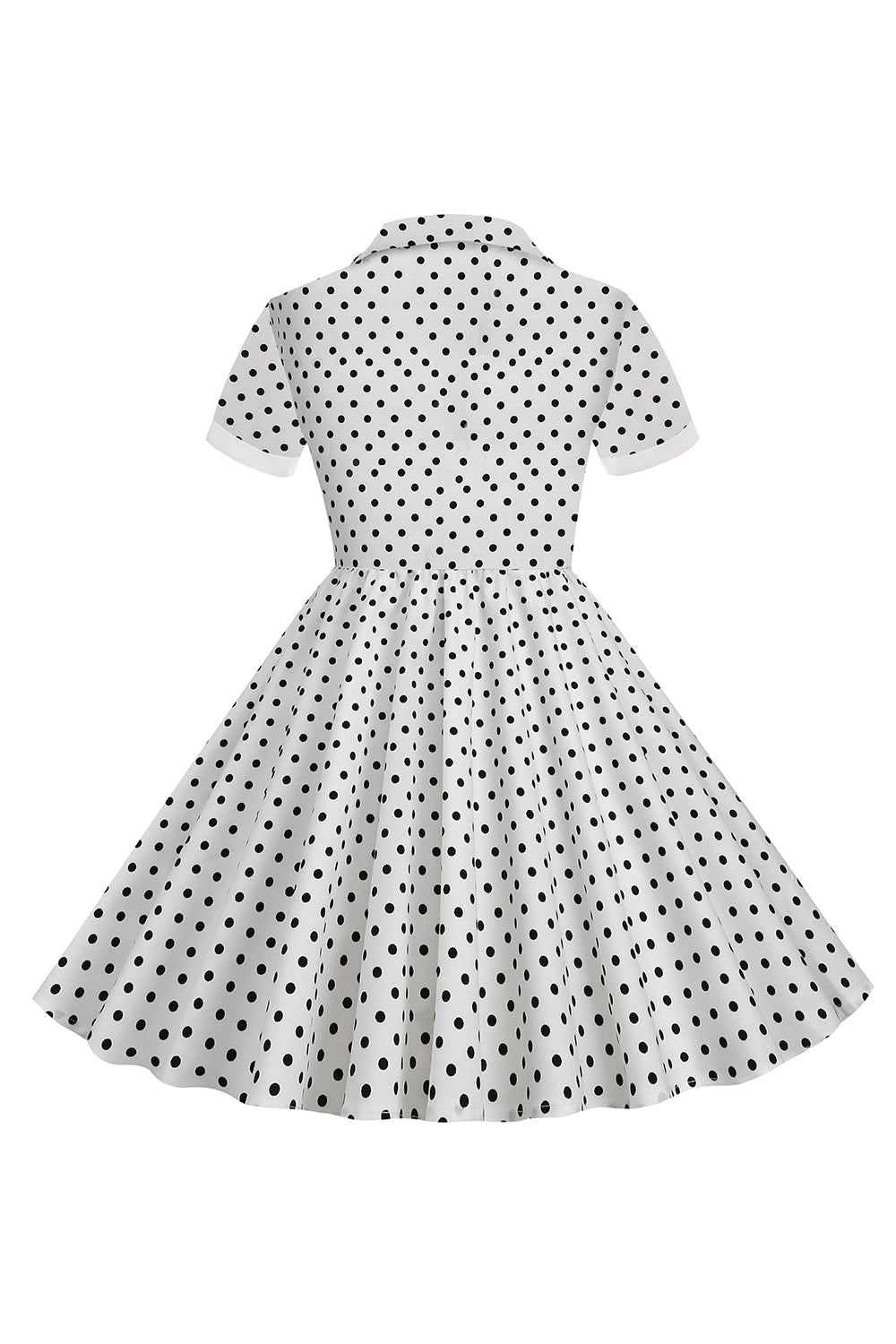 Black Vintage Polka Dots Girls' Dress