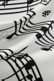 White Printed Swing 1950s Vintage Dress