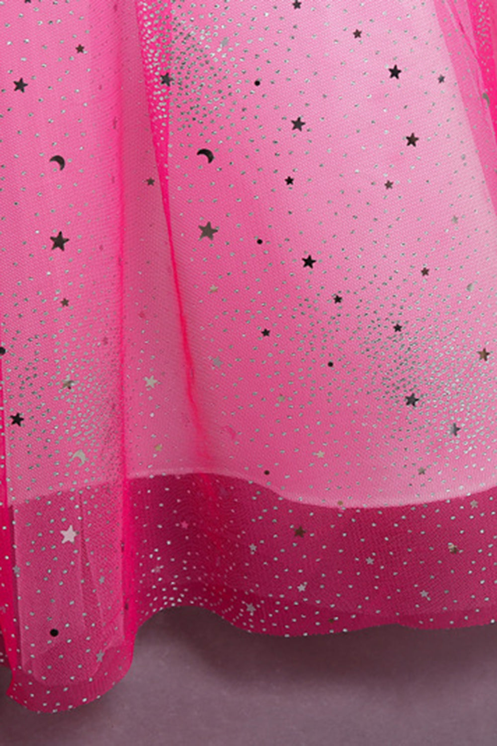 Purple Glitter Sleeveless Long Girls Dress