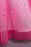 Purple Glitter Sleeveless Long Girls Dress
