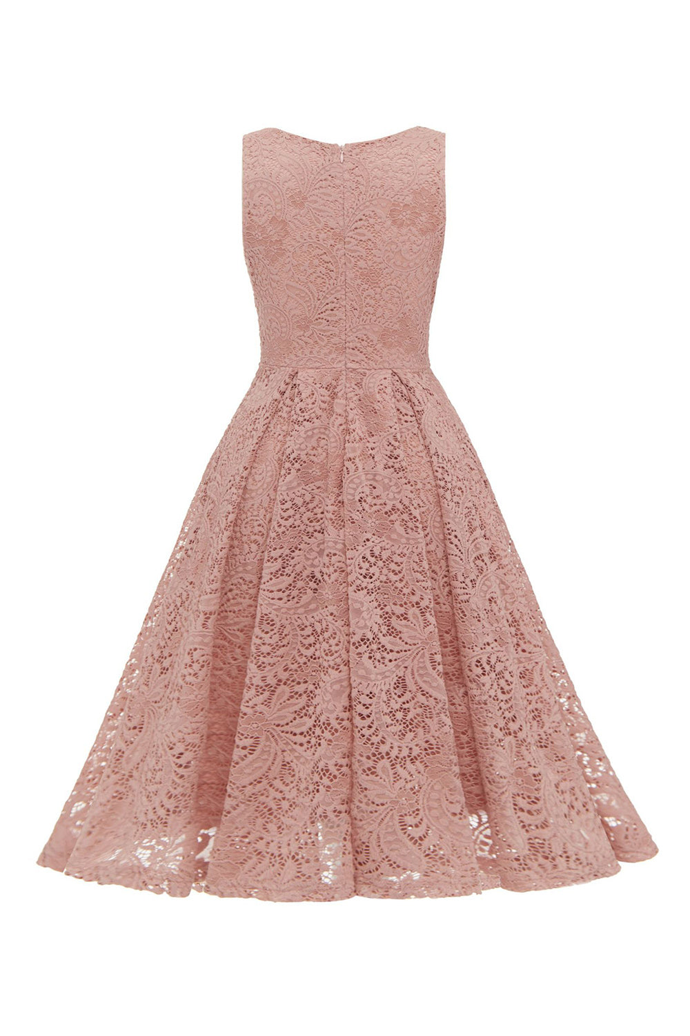 Gark Green A-line Lace Dress with Sleeveless